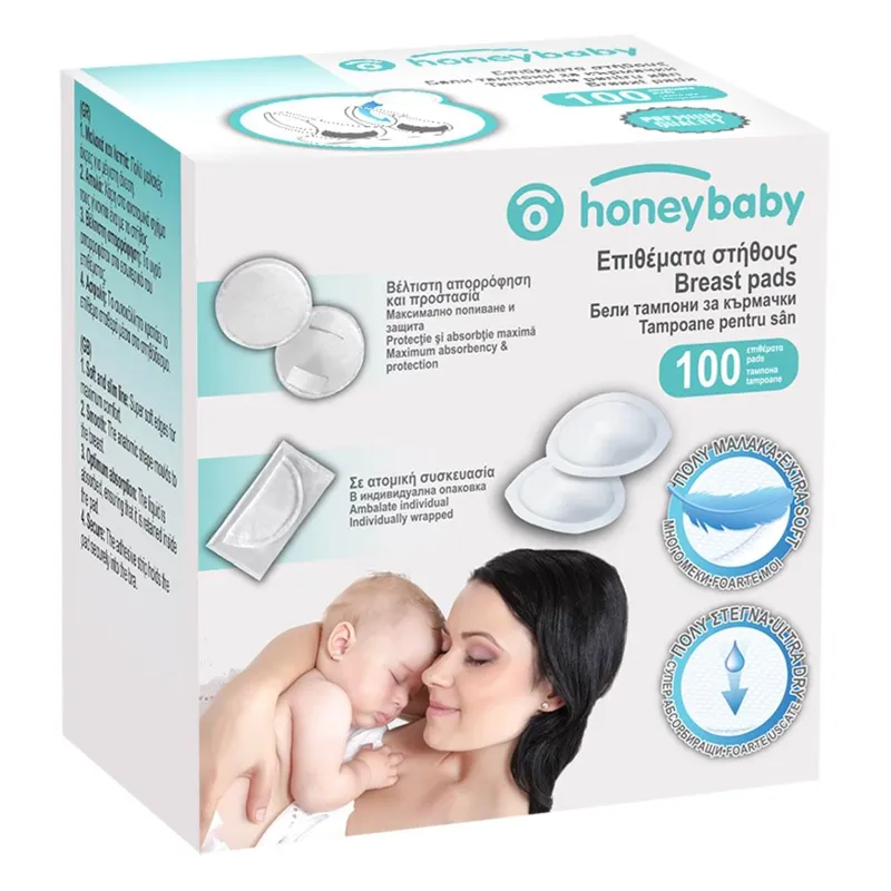 Tampoane pentru sani, 100 buc, Albe, Ambalate Individual