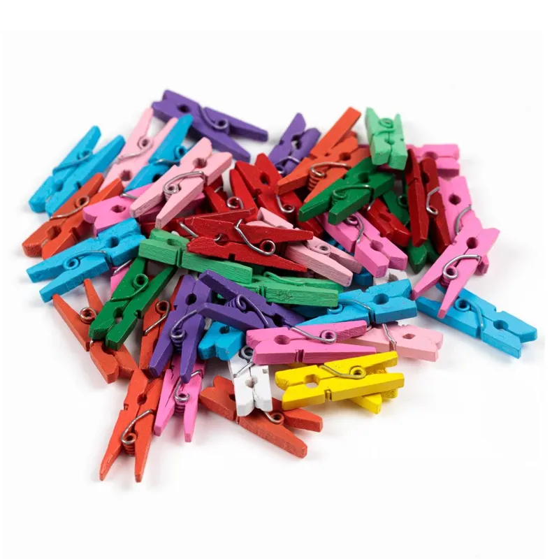 Clestisori din lemn pentru creatii, Multicolor, 50 buc, 2.5x0.5cm