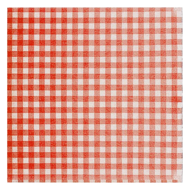 Serviete de masă carouri roșu și alb, set 40 bucăți, dimensiune 33x33cm – poza 2