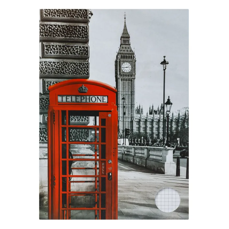 Caiet Studențesc A4 Matematică cu Model Londra, 100 File