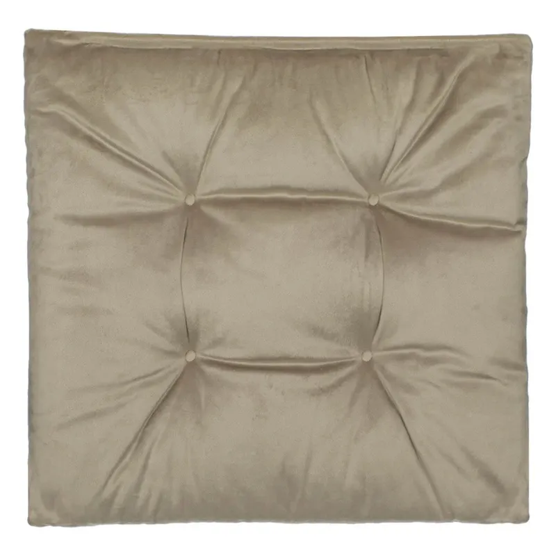 Pernă decorativă pentru scaun, Velvet, Bej, 40x40 cm