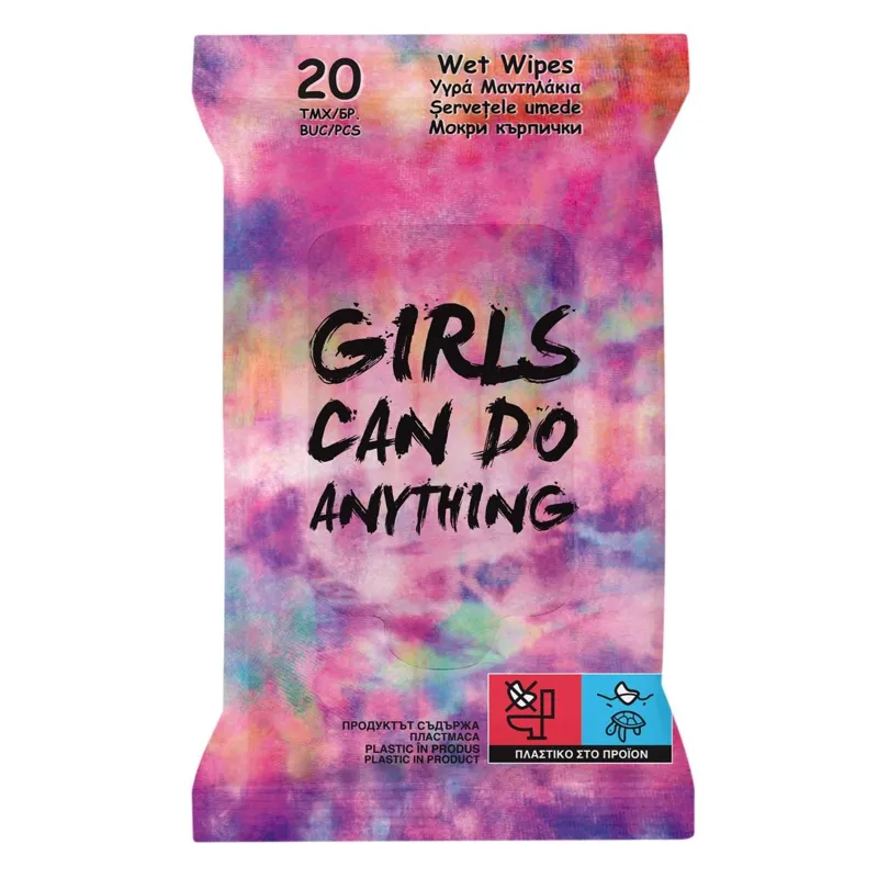 Servetele umede Tie Dye 20 buc Multicolor pentru copii