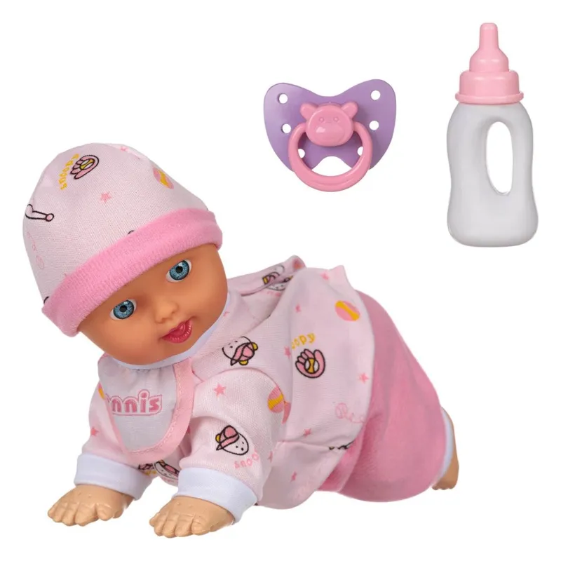Papus bebelus interactiv cu biberon și suzeta 24cm