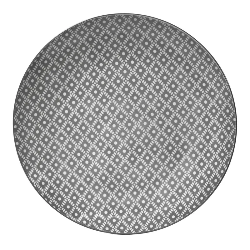 Farfuria Porțelan Model Gri Alb 26.5cm pentru Mașina de Spălat Vase