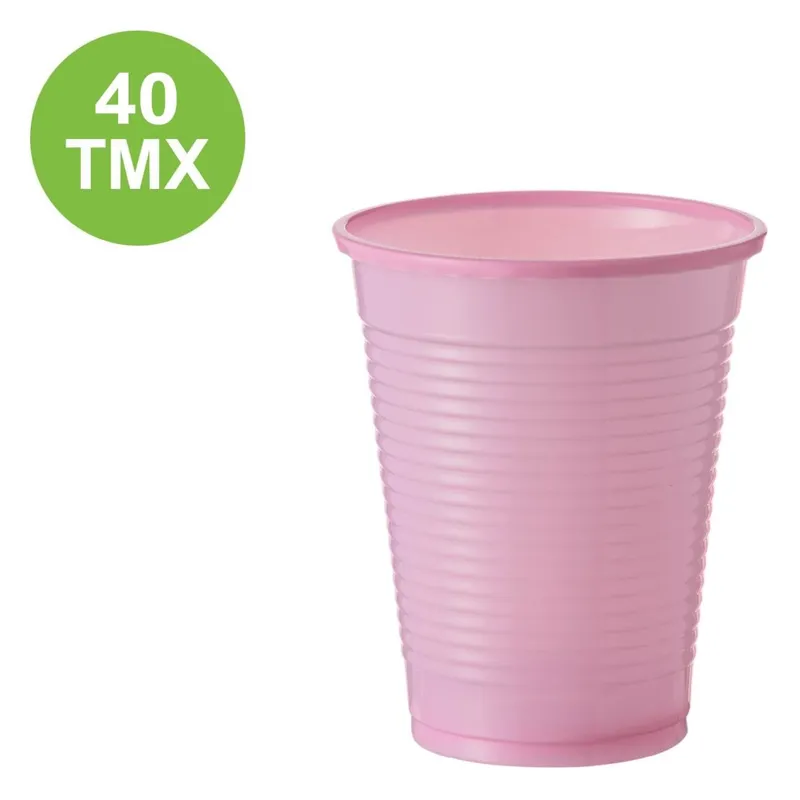 Set 40 pahare plastic roz unica folosinta 200 ml