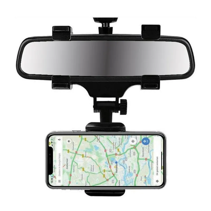 Suport Reglabil pentru Telefon pe Oglinda Auto – Montaj Simplu