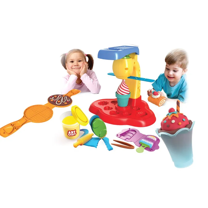 Set Plastilina Vafe & Inghetata, 6 Culori, Multicolor