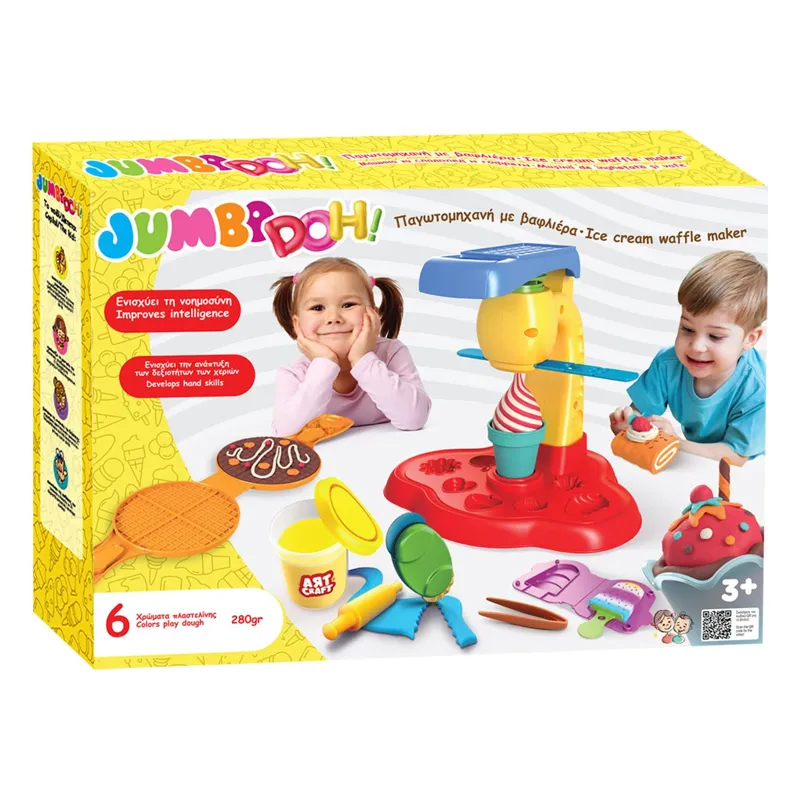 Set Plastilină cu Forme pentru Vafe și Înghețată, 6 Culori – poza 4