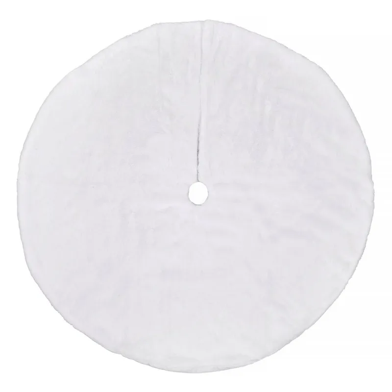 Fustă decorativă din blană albă pentru brad, diametru 90cm