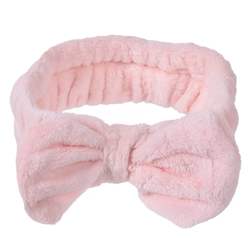 Bentita de Par Pufoasa cu Funda, Latime 6 cm, Roz Nud