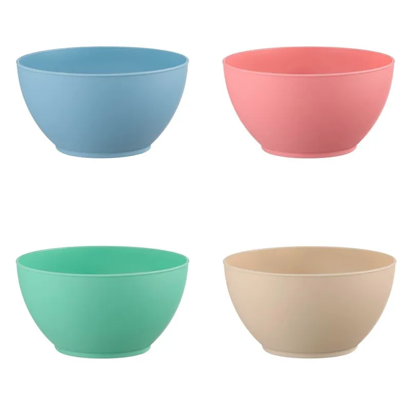 Set 4 Boluri Rotunde din Plastic, 750 ml, Multicolore