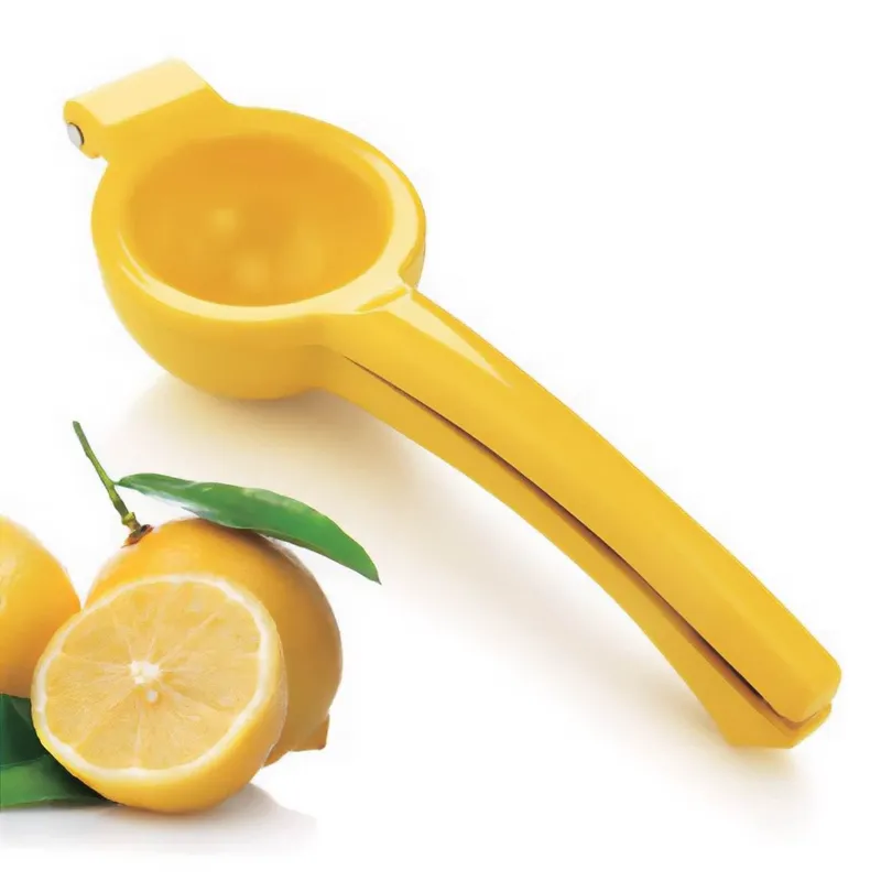 Storcator de citrice din aluminiu galben pentru lămâi și portocală