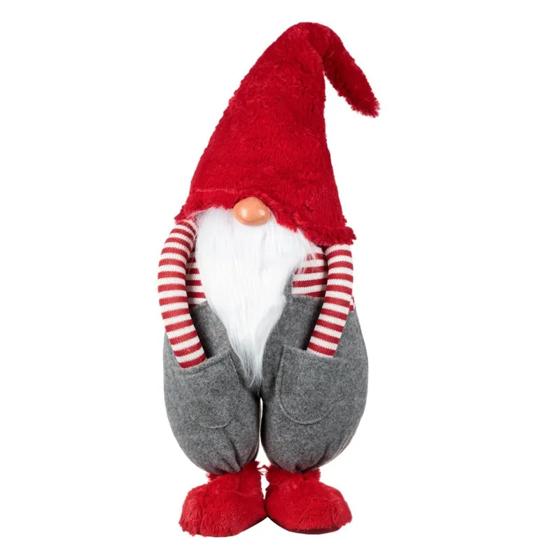Figurina Decorativă Gnome Crăciun 80 cm Căciulă Roșie