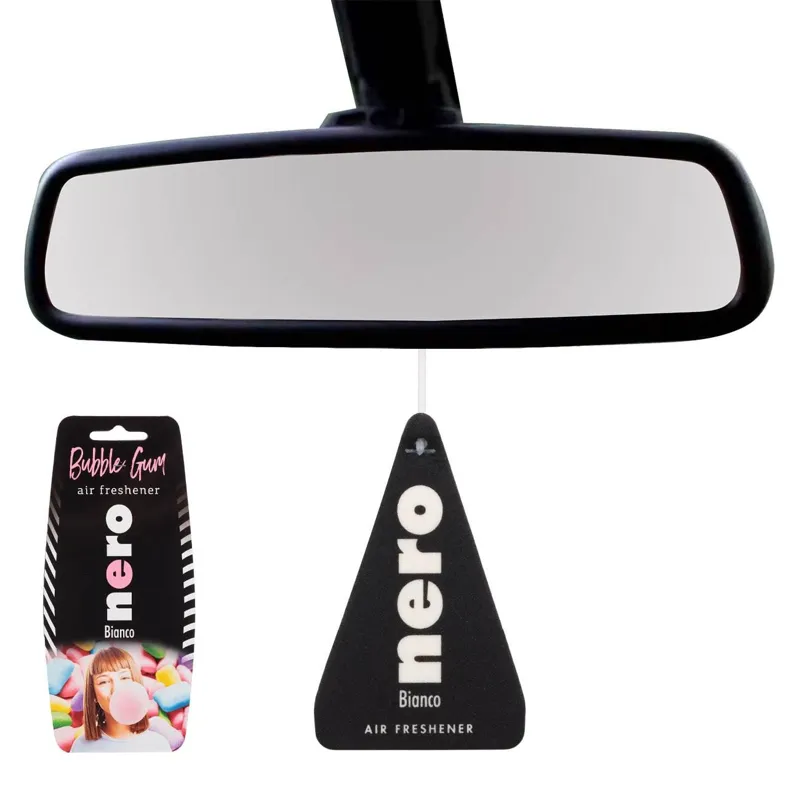 Odorizant auto triunghiular aroma bubble gum negru