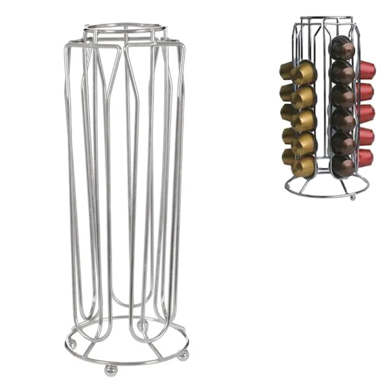 Suport Metalic pentru 30 de Capsule de Cafea 9.5x25cm