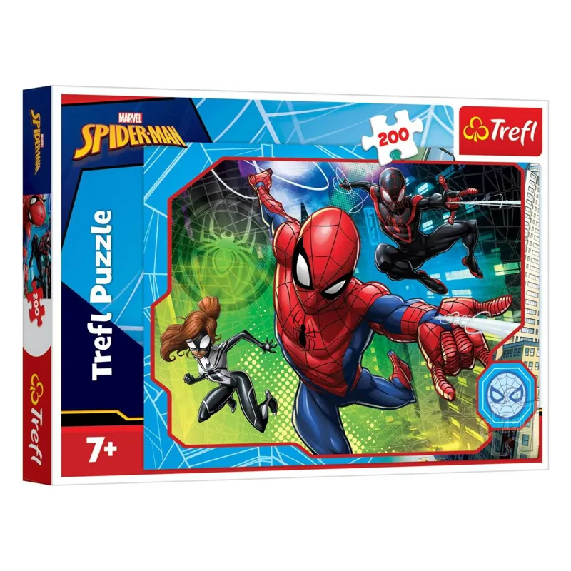 Puzzle cu Spiderman si Eroi, 200 de Piese, Multicolor