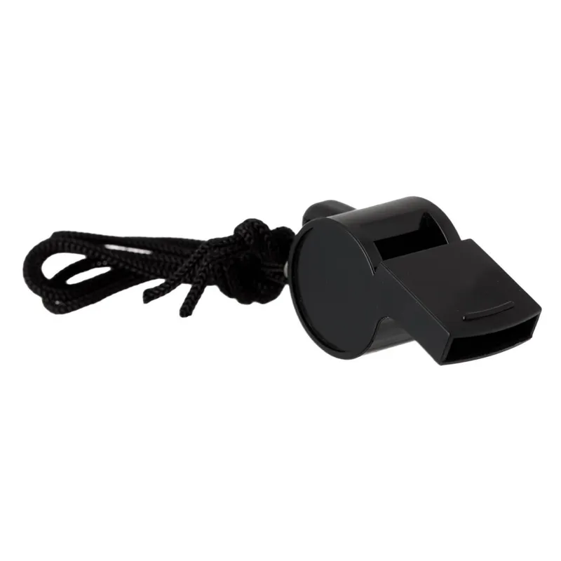 Fluier din plastic negru pentru antrenamente și semnalizare