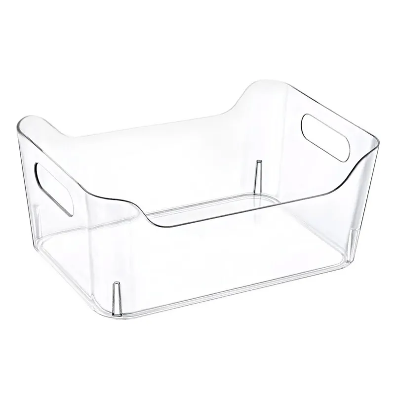 Cutie de depozitare din plastic transparent cu mâner, 10L