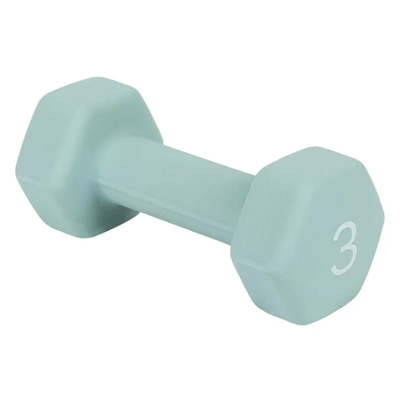 Gantera Neopren Hexagonala 3kg Verde Menta pentru Antrenament