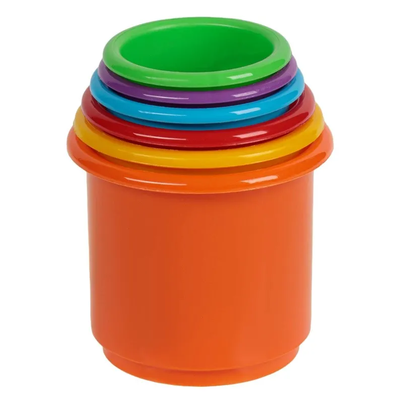 Set Pahare Stivuibile Multicolor cu Desene Animale pentru Dezvoltarea Copilului