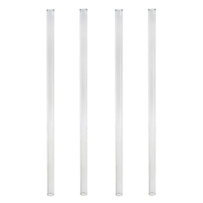 Paie reutilizabile din sticlă, set de 4 bucăți, transparente