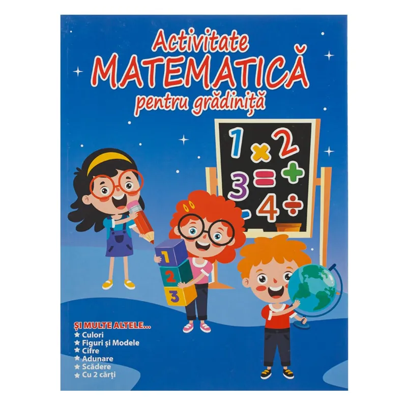 Carte educativă A4 cu activități matematice pentru grădiniță