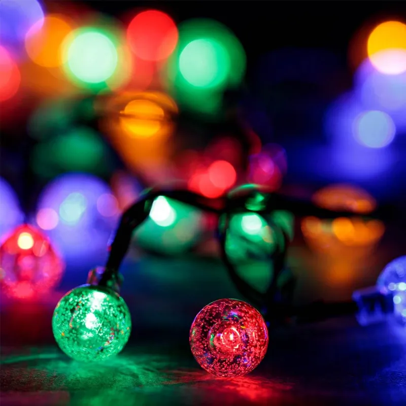 Instalație Lumini Solară LED cu Senzor de Lumină Multicolor – poza 2