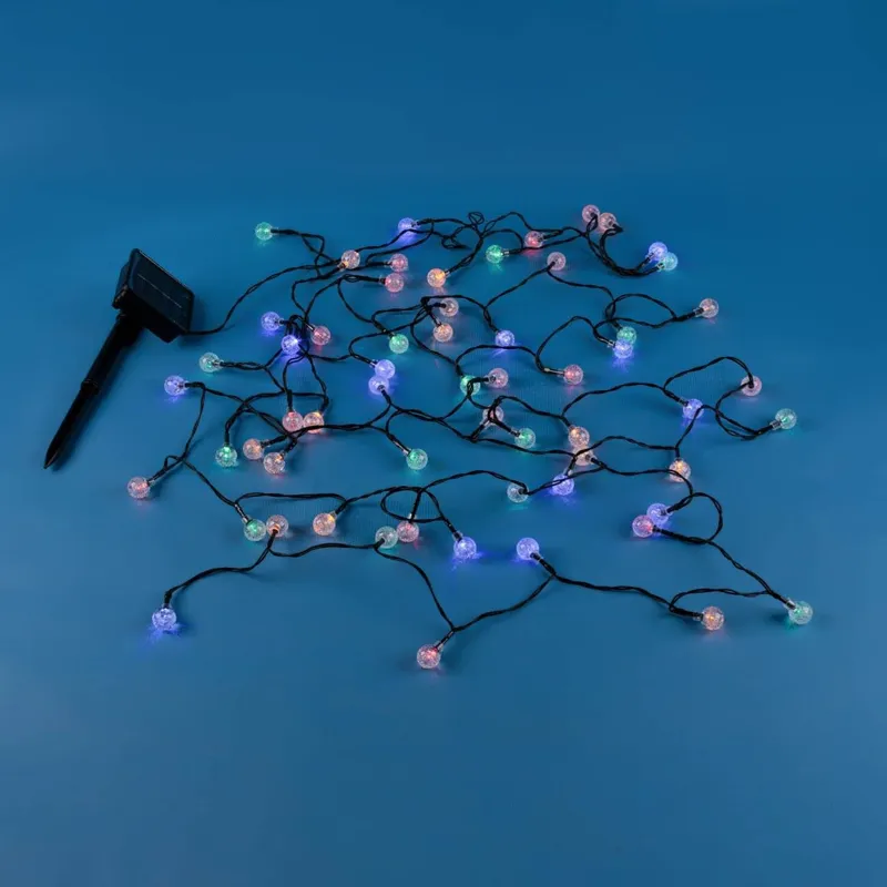 Instalație Lumini Solară LED cu Senzor de Lumină Multicolor – poza 3