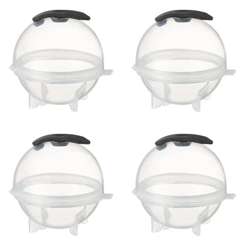 Forme Cuburi de Gheață Sferice Set 4 Bucăți Plastic Transparent