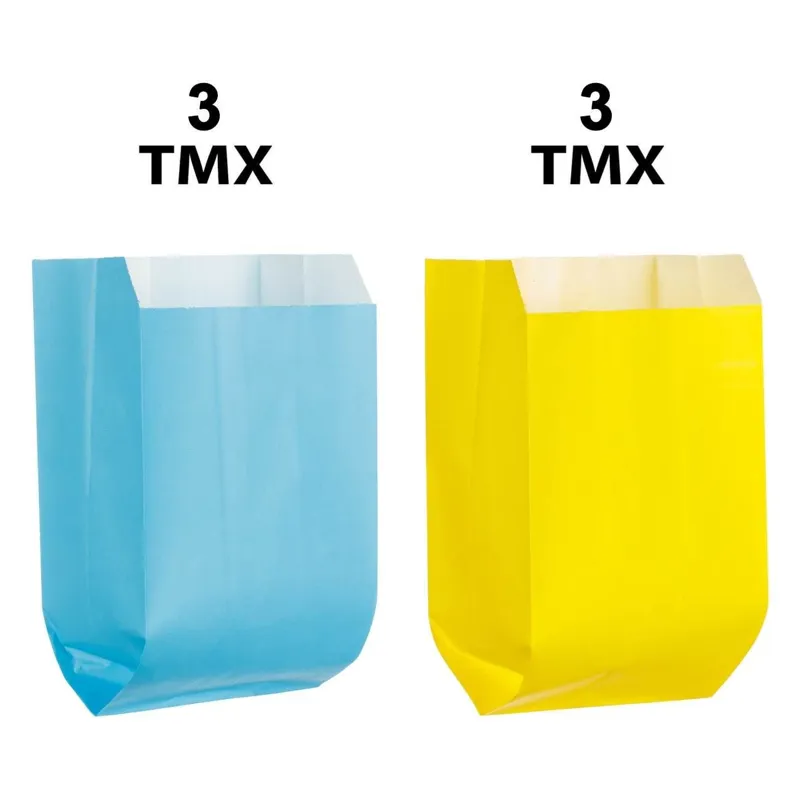 Set Pungi pentru Cadou din Hârtie Bleu și Galben, Dimensiune 12x8x21cm