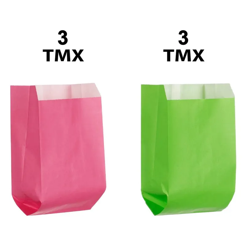 Set Pungi pentru Cadouri din Hartie Fucsia si Verde Lime
