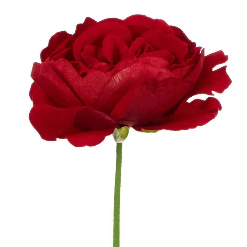 Floare artificială trandafir roșu 32cm pentru decor