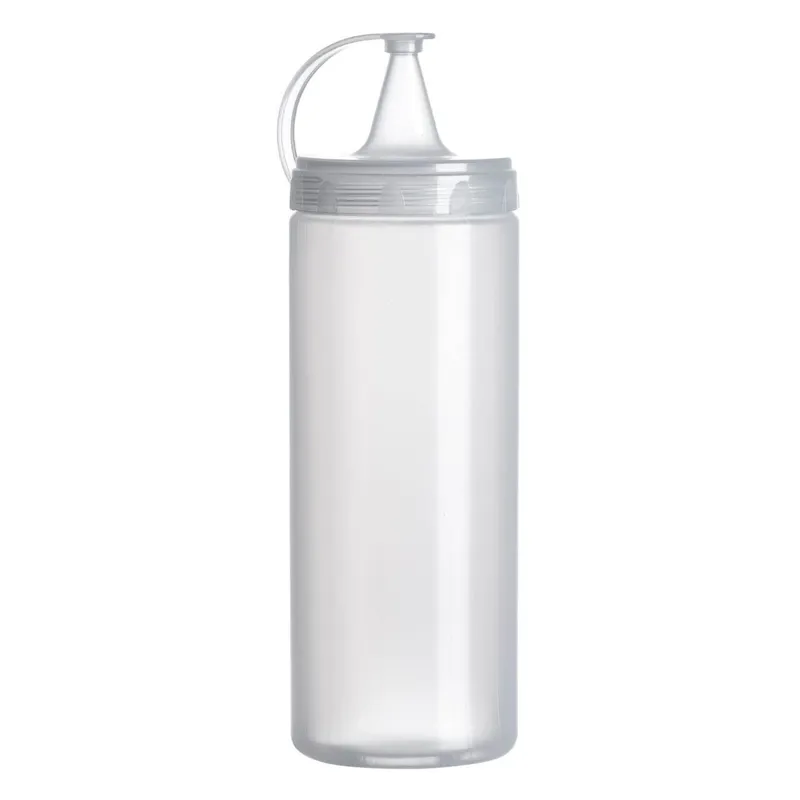 Sticla pentru sos din plastic semitransparenta cu capac etansa – poza 2