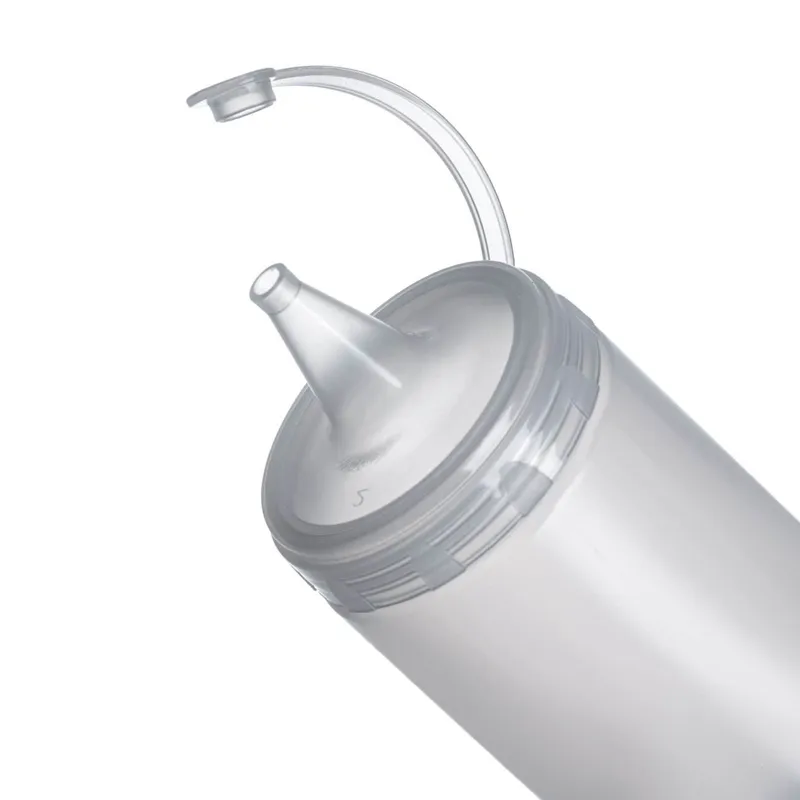 Sticla pentru sos din plastic semitransparenta cu capac etansa – poza 3
