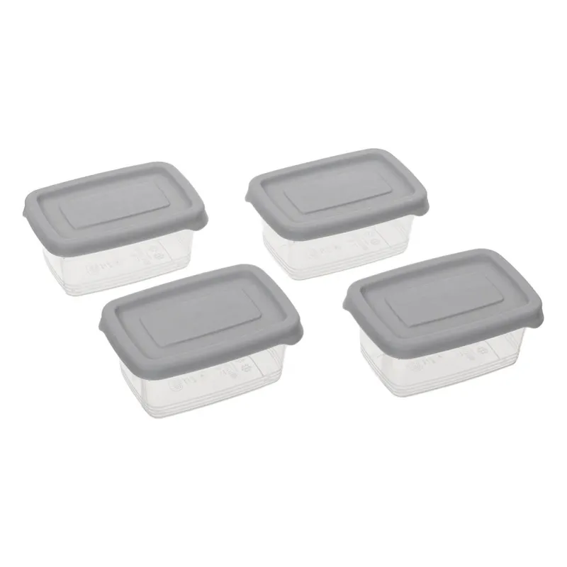 Set Caserole Plastic Transparent cu Capac pentru Stocarea Alimentelor
