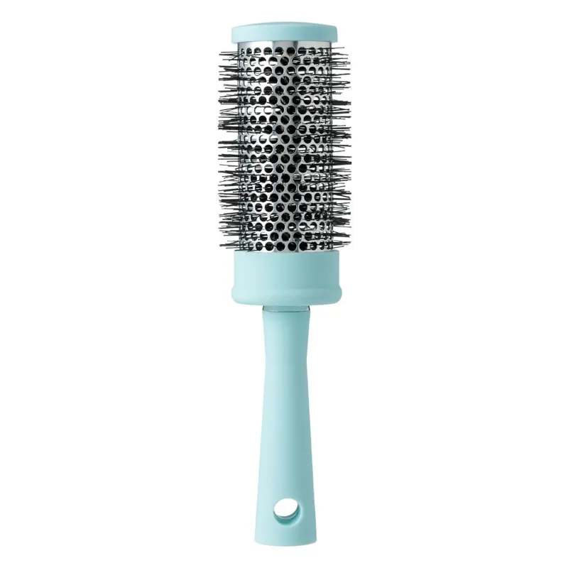 Perie de par din plastic ventilata turcoaz diametru 5.5 cm