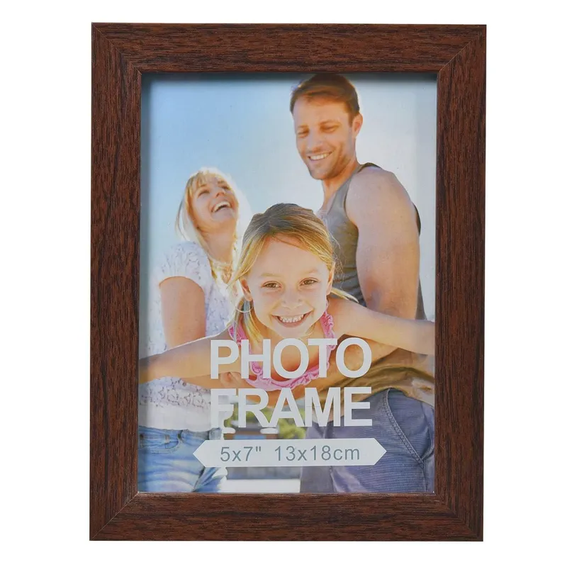 Rama foto decorativa din lemn, 13x18 cm, Maro inchis