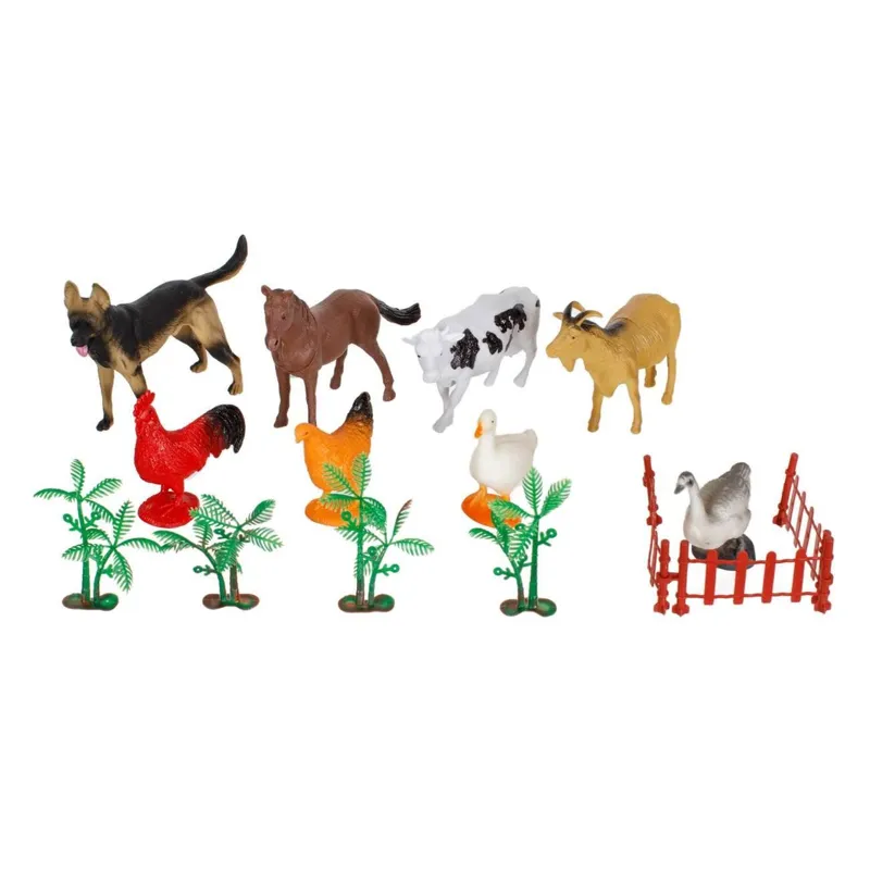 Set Animale de la Ferma din Plastic pentru Jocuri Educaționale