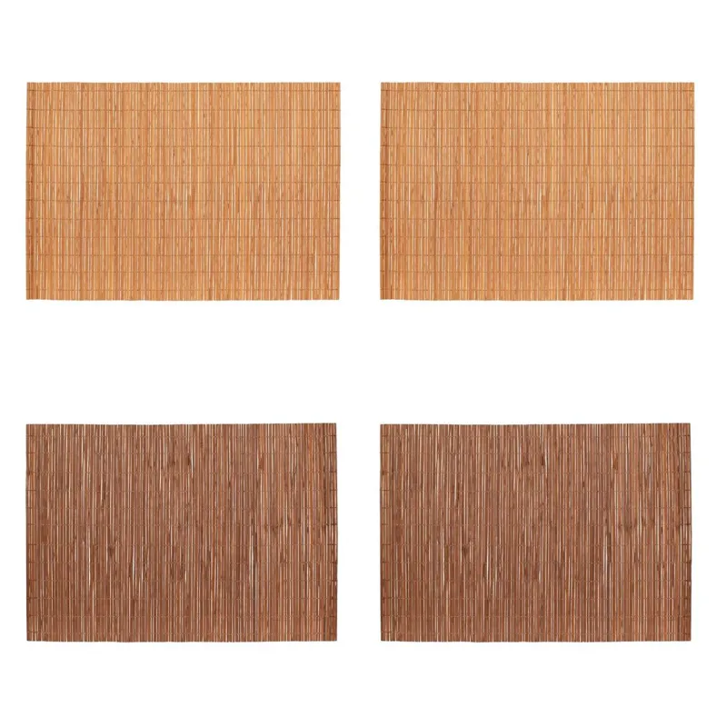 Suport Farfurii din Bambus, Set 4 buc, 45x30cm, Bej și Maro