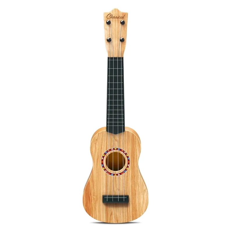 Chitară clasică pentru copii bejă de 53 cm cu corzi din plastic – poza 2