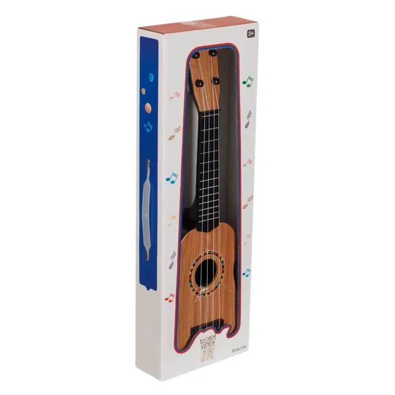 Chitară clasică pentru copii bejă de 53 cm cu corzi din plastic – poza 3