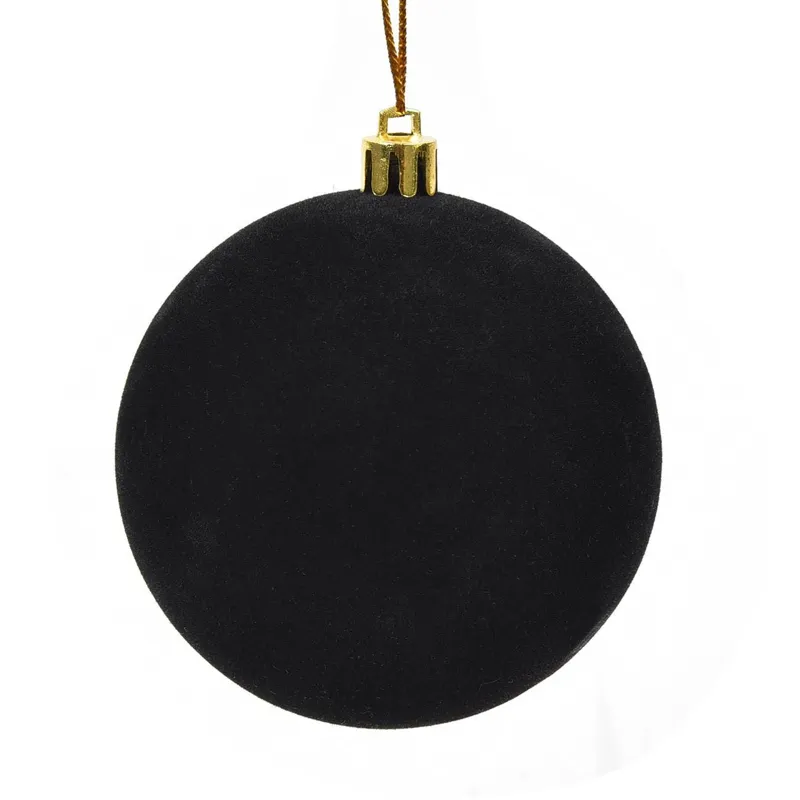 Glob catifelat negru pentru brad 8 cm