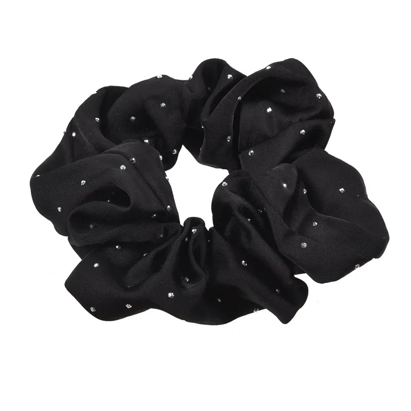 Elastic de păr negru cu strase pentru femei elegant