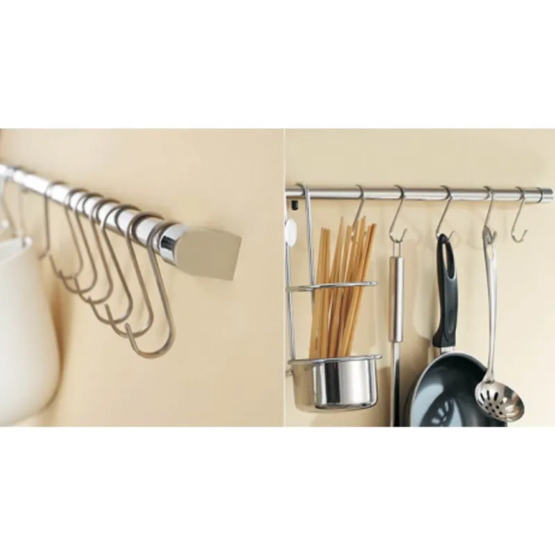 Carlige metalice in forma de S, Argintii, 14 cm, Set 3 buc