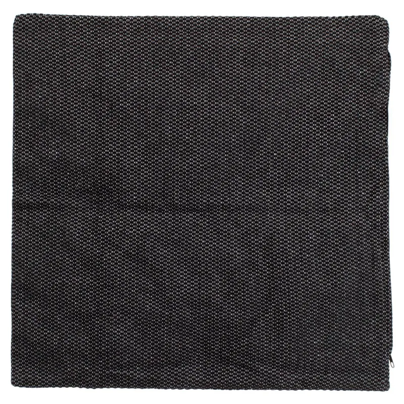 Fată de pernă decorativă, neagră, bicoloră, cu model reliefat, 45x45 cm