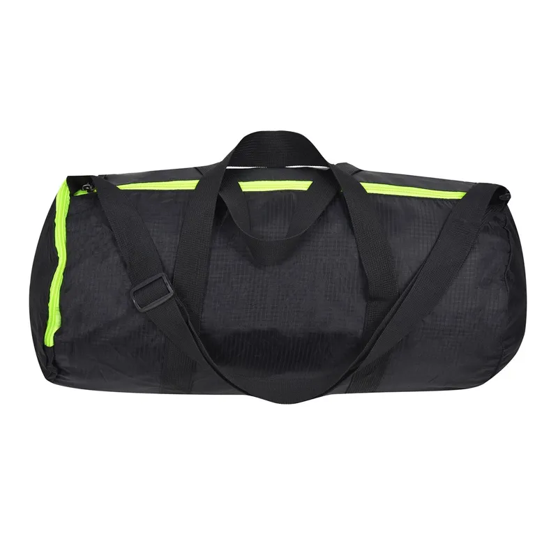 Geanta Sport Neagra cu Manere si Fermoar Galben Fluorescent, 48x25x35cm