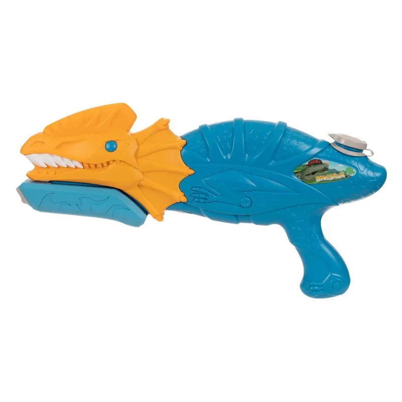 Pistol de apă cu design dinozaur, 42 cm, albastru-portocaliu