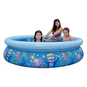 Piscina gonflabila pentru copii cu inel superior, Ø2.05x0.47m, Albastra