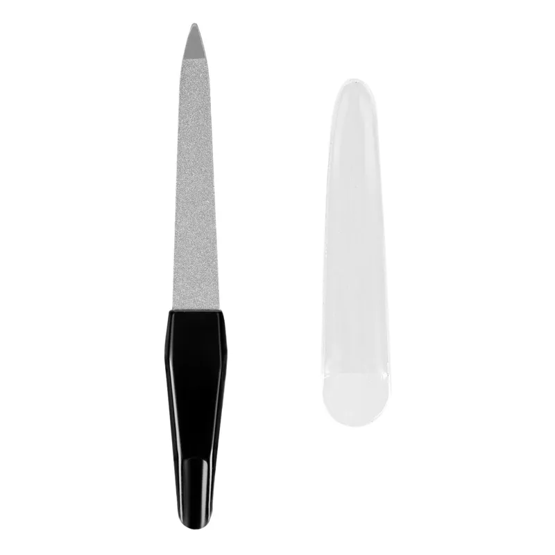 Pilă de unghii metalică, 11.5 cm, neagră