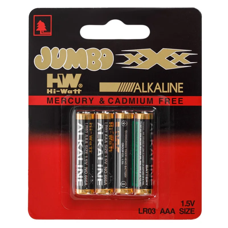 Baterii alcaline AAA 1.5V set de 4 bucăți